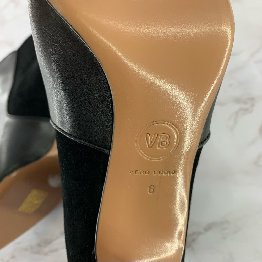 Veronica Beard Josie Black Leather Booties Pointed - Picture 7 of 10